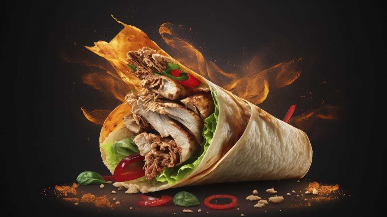 Korean Crispy Chicken Wrap