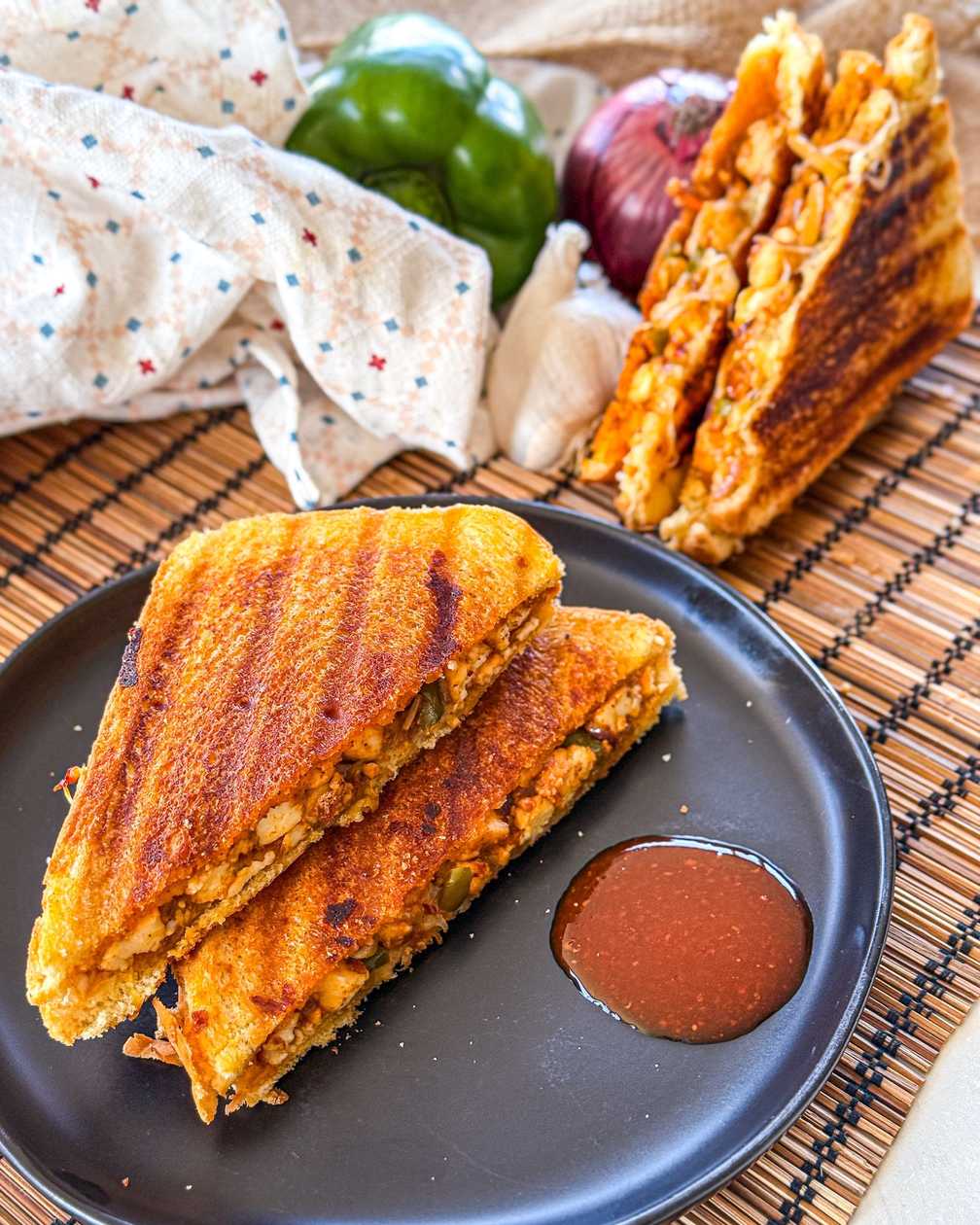 Schezwan Paneer Toast