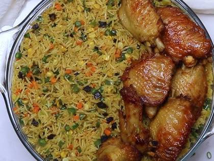 Assorted Jollof/Fried Rice with Turkey Wings