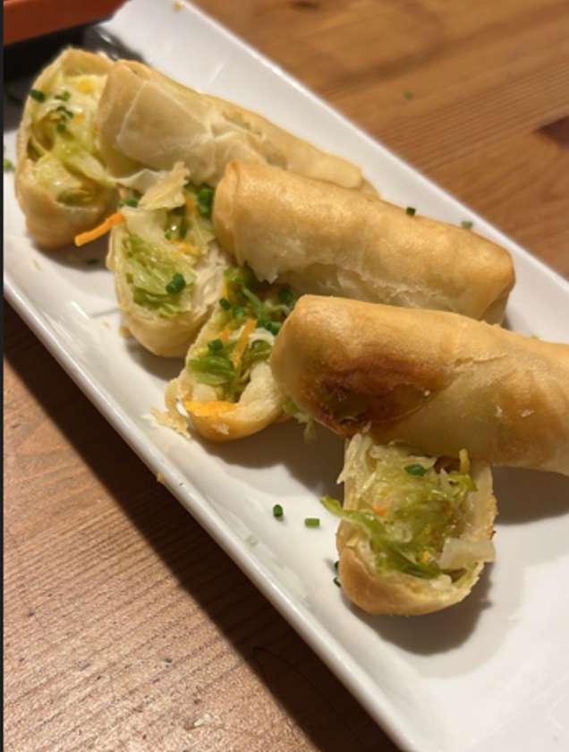 Rolinho de Legumes Ou Gyozas Frango