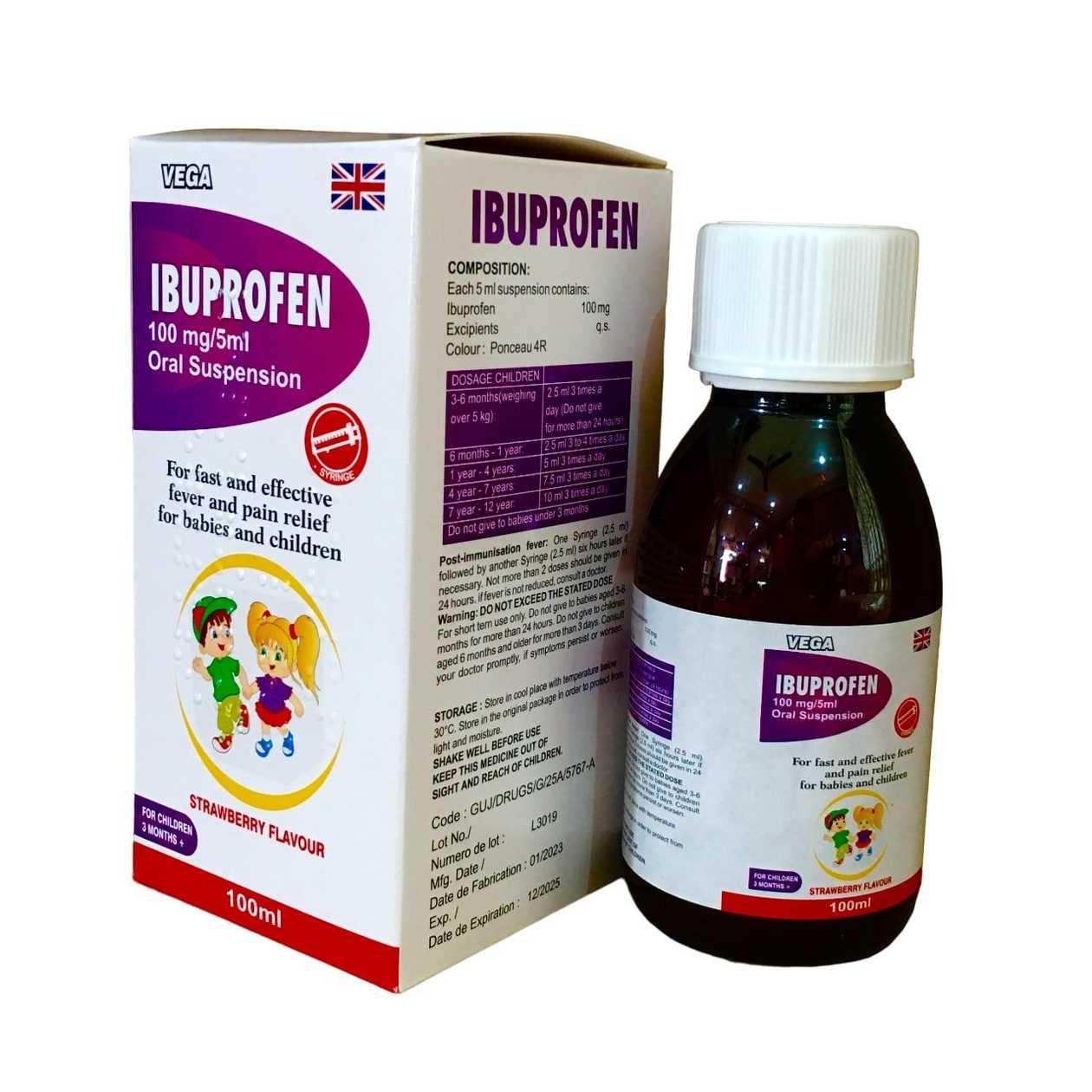 Ibuprofen Suspension (Vega) 100ml