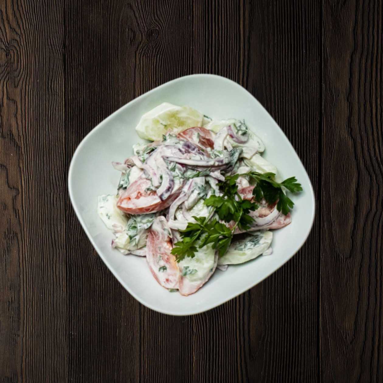 Vegetable Salad with Sour Cream