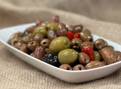 Mix of spicy olives