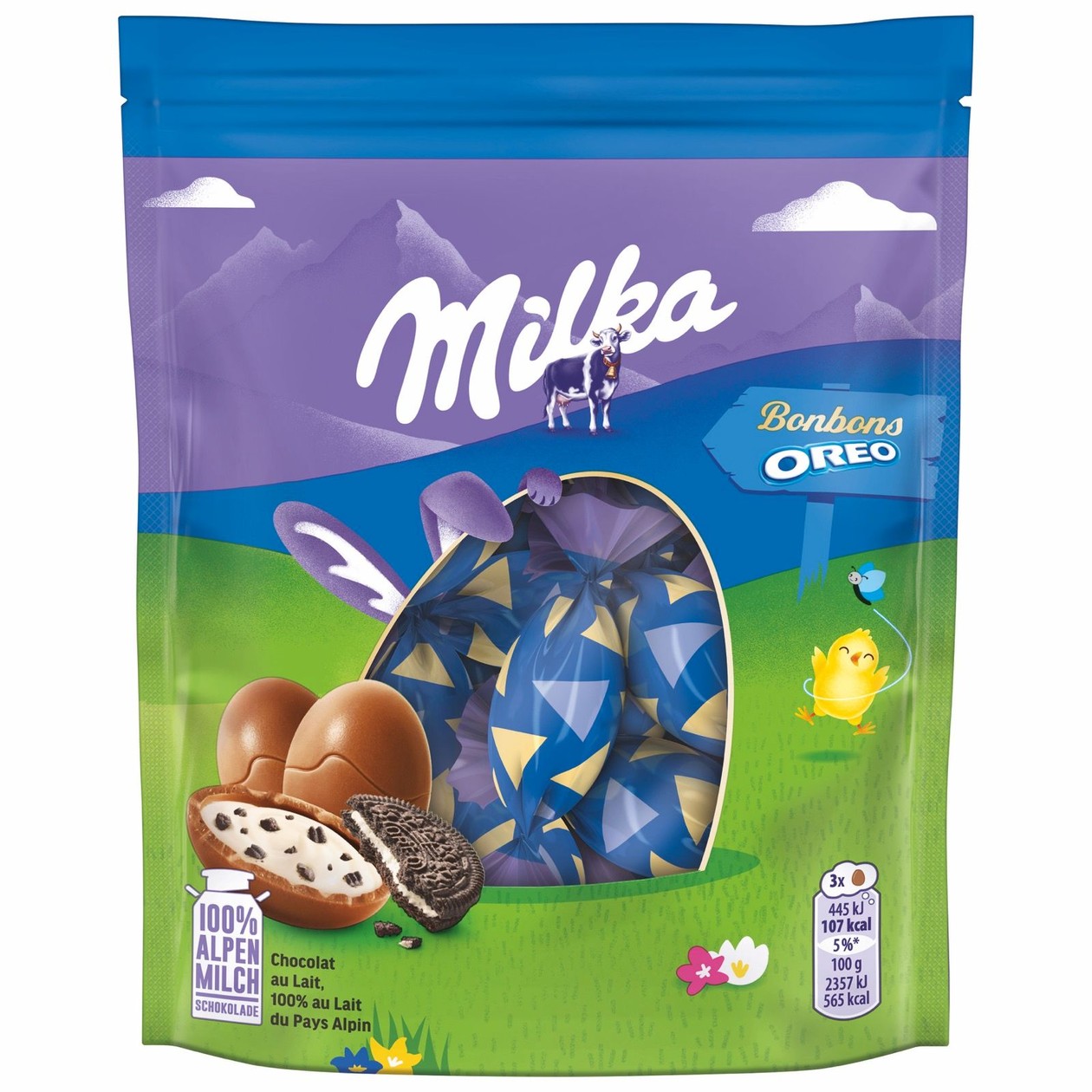 Mini Ovos Chocolate Milka Oreo Páscoa 86 g