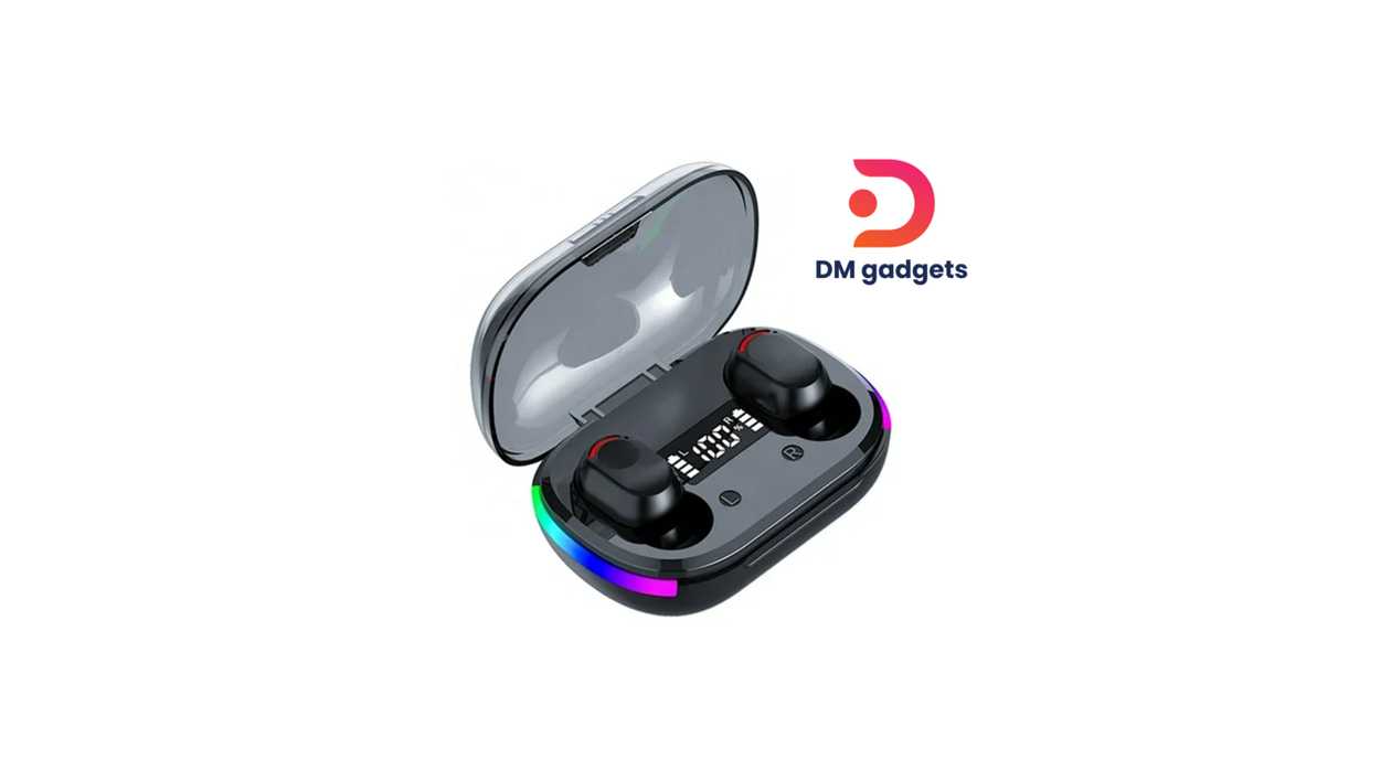 #456B# AKS®T170 Wireless Bluetooth headset with microphone and LED screen – Black