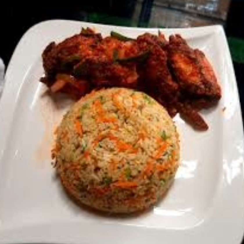Spicy Wings with Jollof/Fried Rice