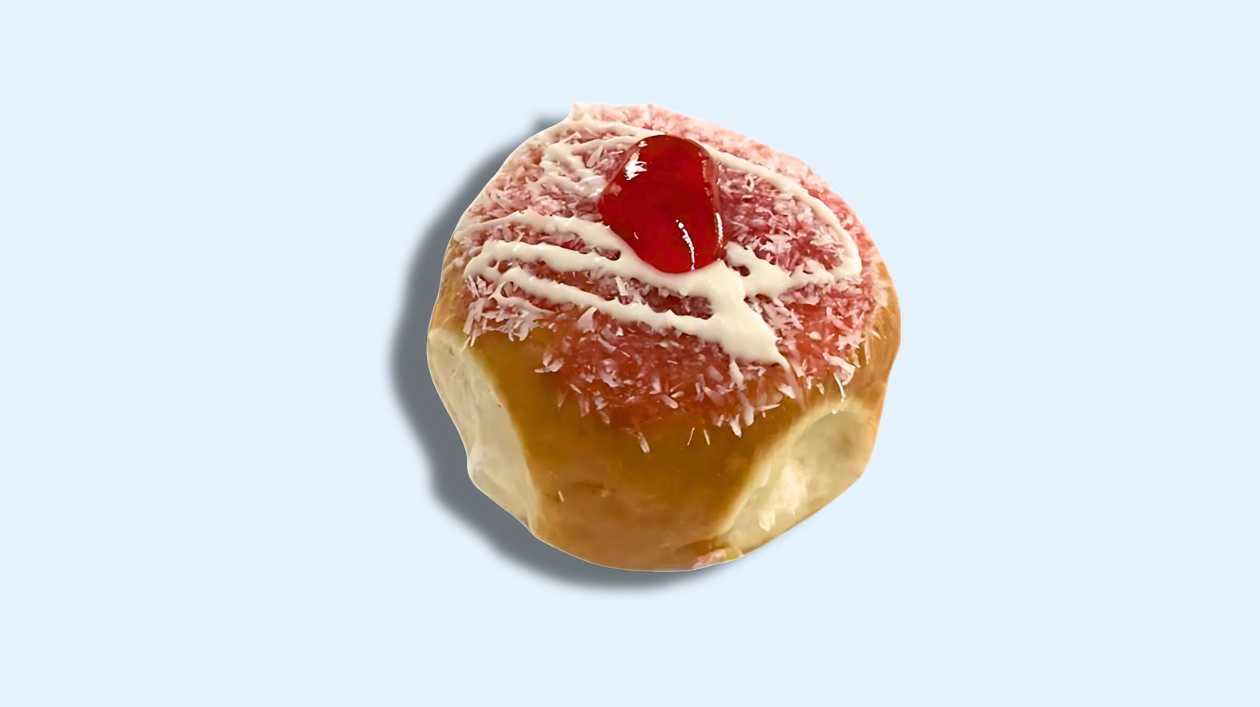 Jam & Coconut Doughnut