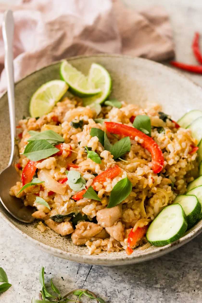 Chicken Fried Rice with Chili, Garlic, & Basil