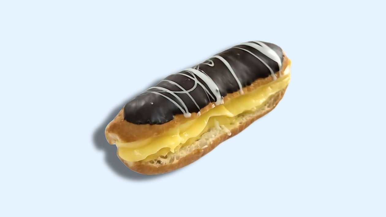 Custard with Chocolate Doughnut