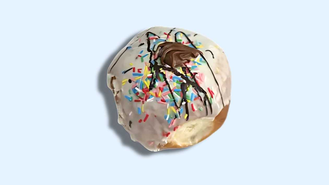 White Chocolate Doughnut with Chocolate