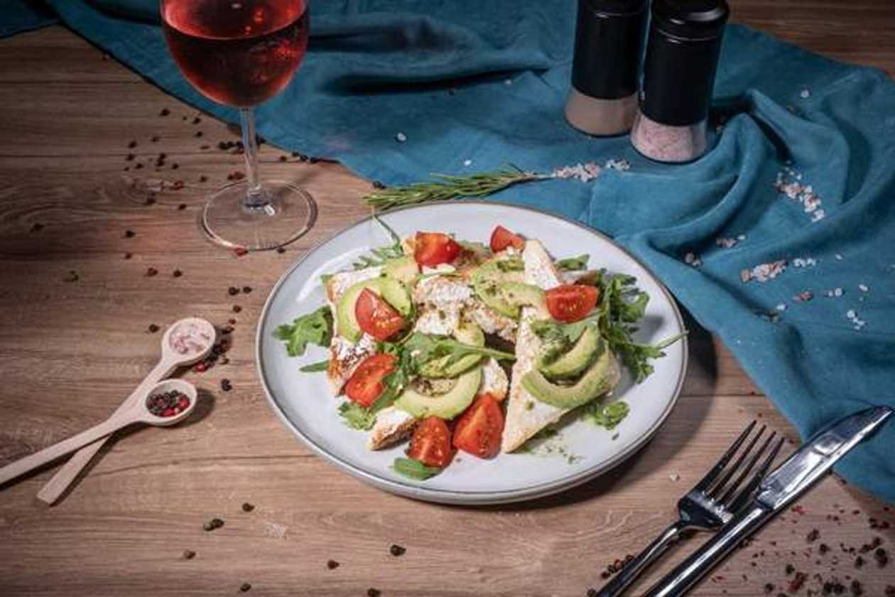 Bruschetta With Avocado And Tomatoes