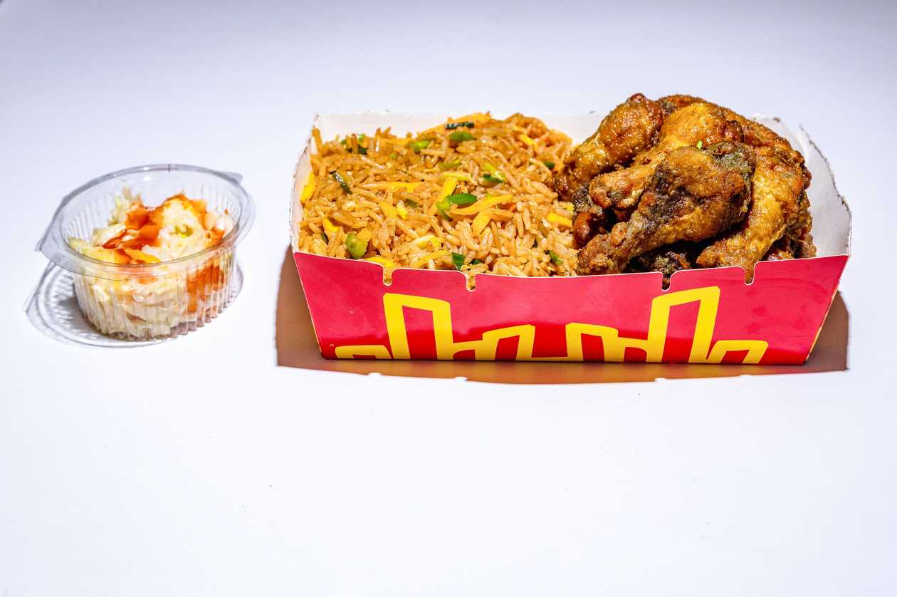Fried Rice with Chicken Wings