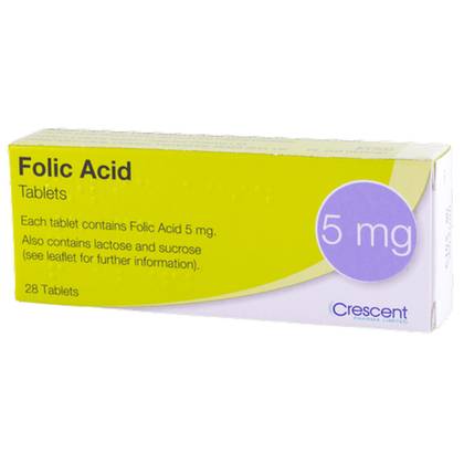 Folic Acid (Crescent) 5mg Tablets x28