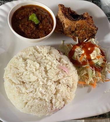 Plain rice with 2pcs fried fish
