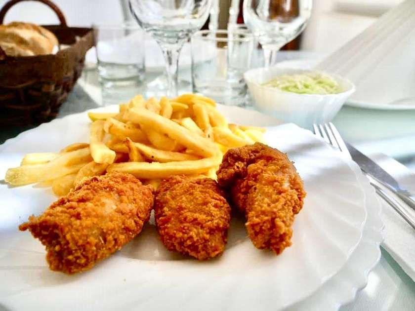 French Fries and Crispy Chicken