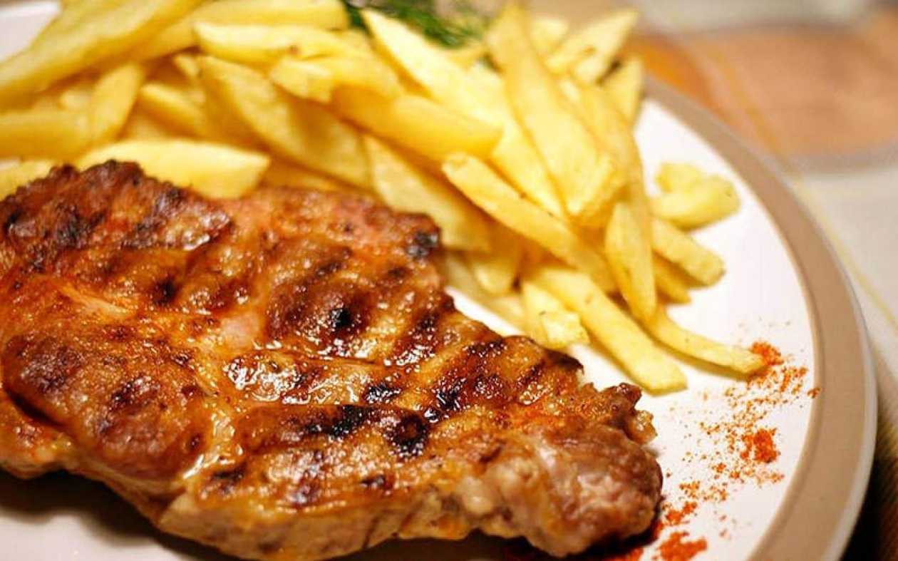 French Fries and Chicken Breast