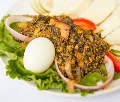 Palava sauce / Garden eggs stew / Agushie stew