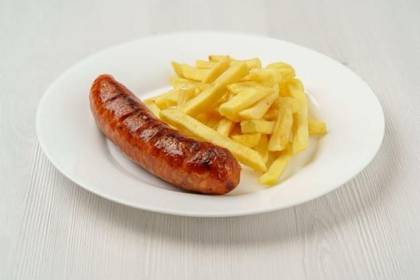 French Fries and Sausages