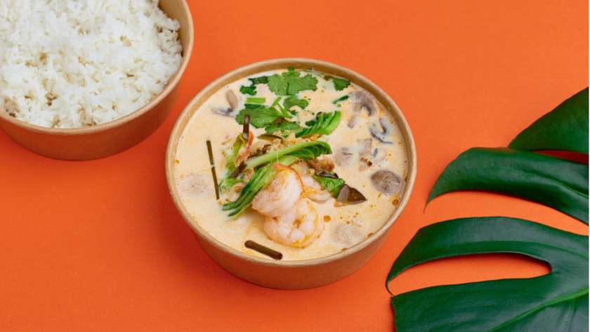 Zupa Tom Kha z Krewetkami