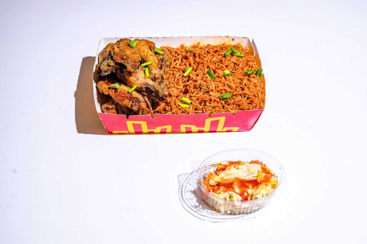 Jollof and Chicken Wings