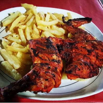 1/2 chicken +free soda +Tangy tandoori chips/fries