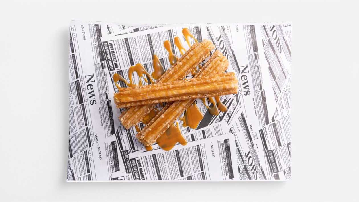 Churros Drizzled with Caramel (Sweet Sticks)