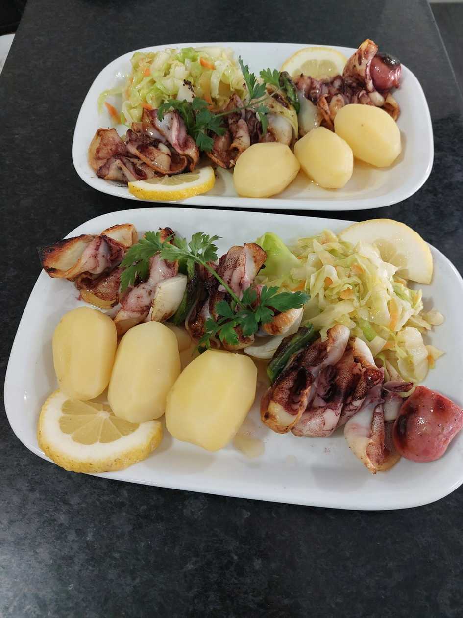 Grilled Squid Skewers