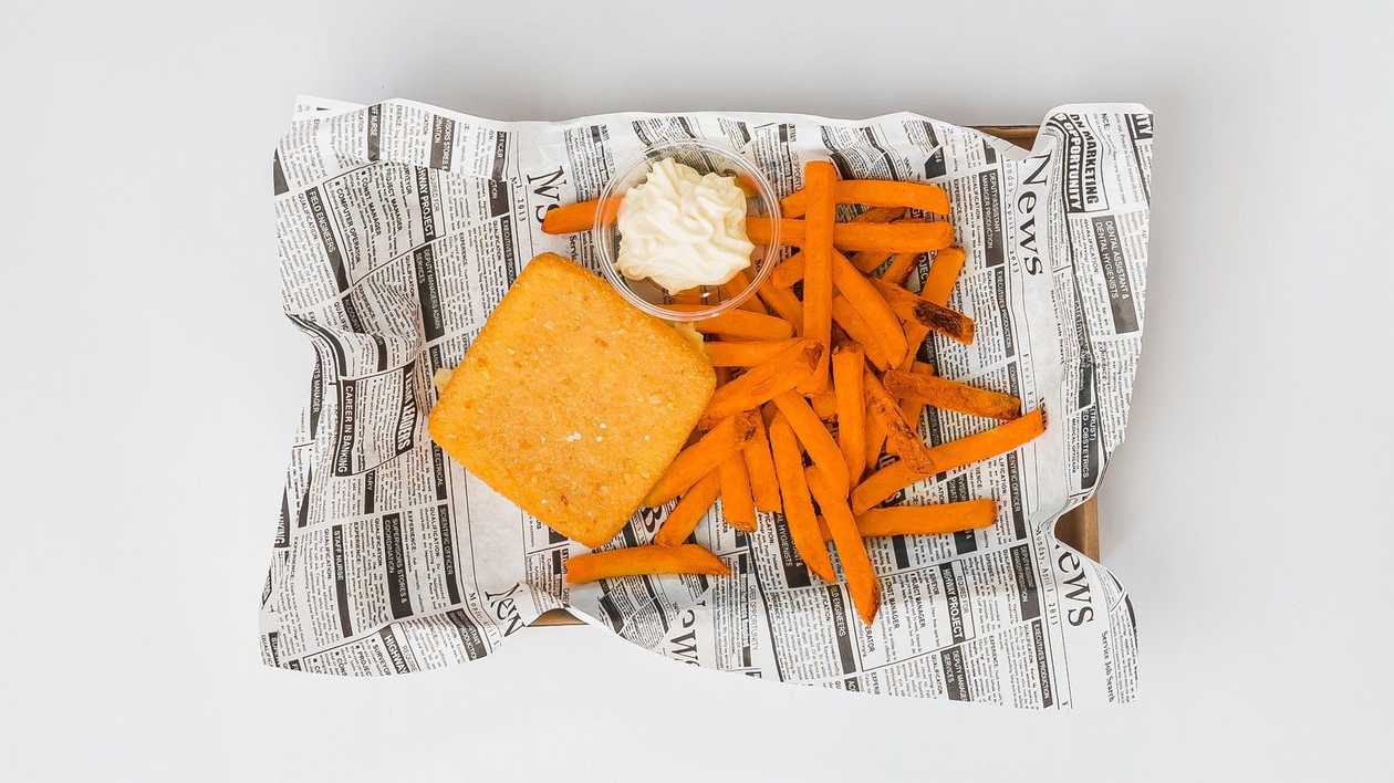 Fried Cheese + Sweet Potato Fries + Sauce