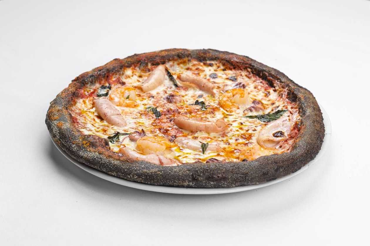 Seafood pizza