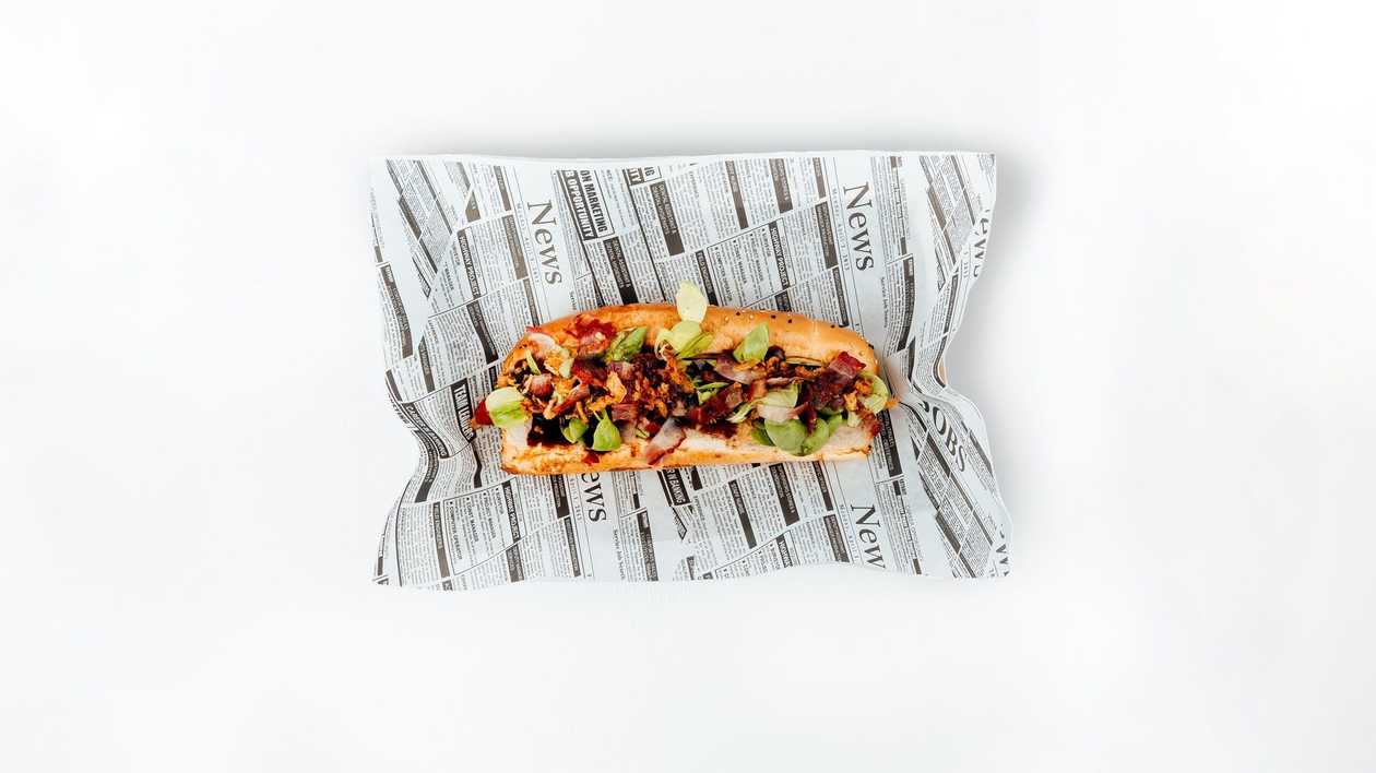 BBQ Hot Dog with Bacon