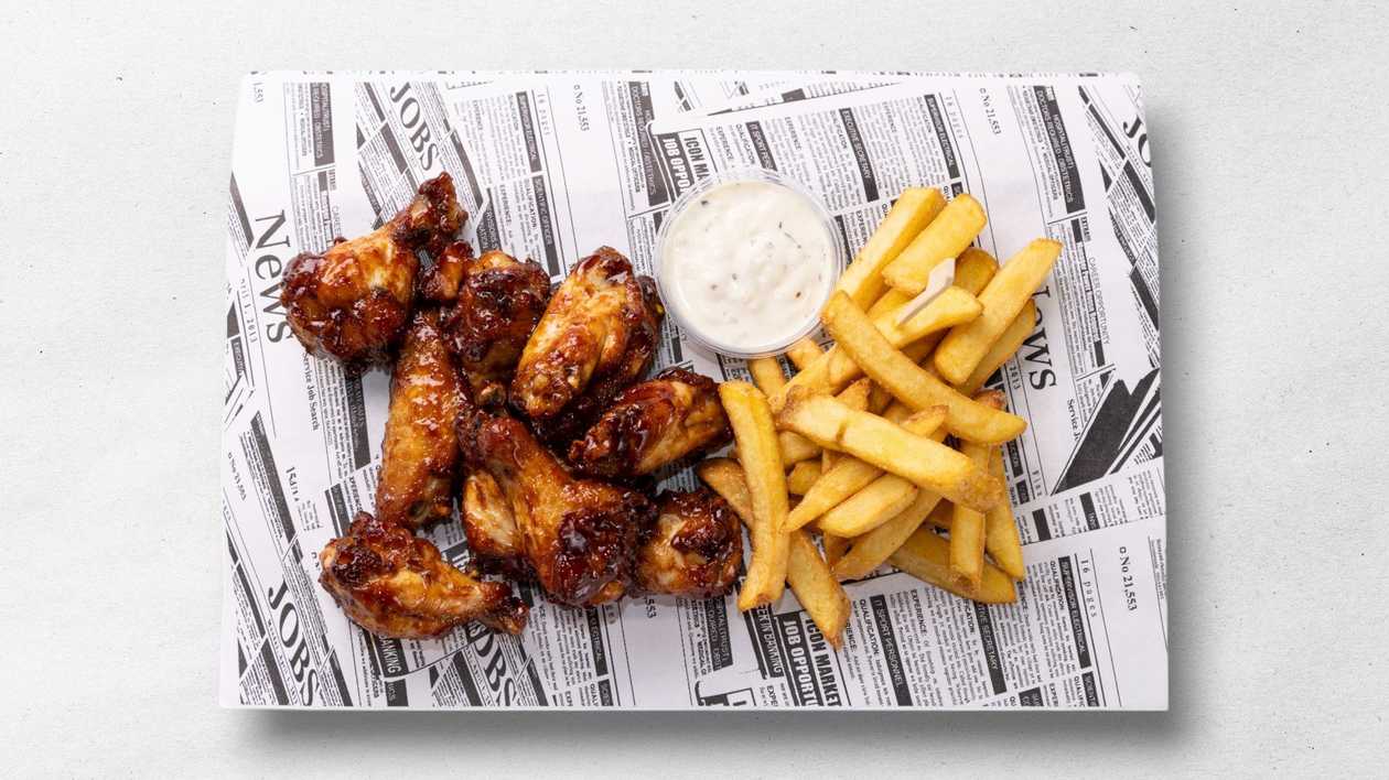 Combo: Teriyaki Wings 500g + Fries + Sauce