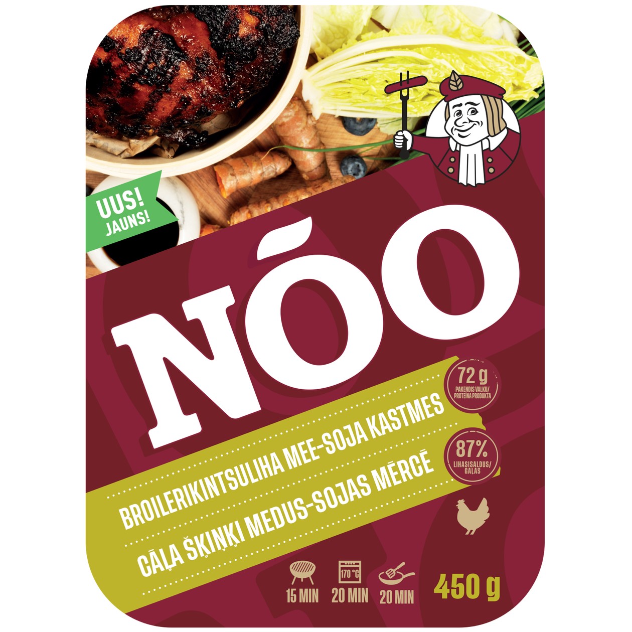 Nõo, Chicken Thigh In Honey-Soy Sauce, 450g (срок годности истекает)
