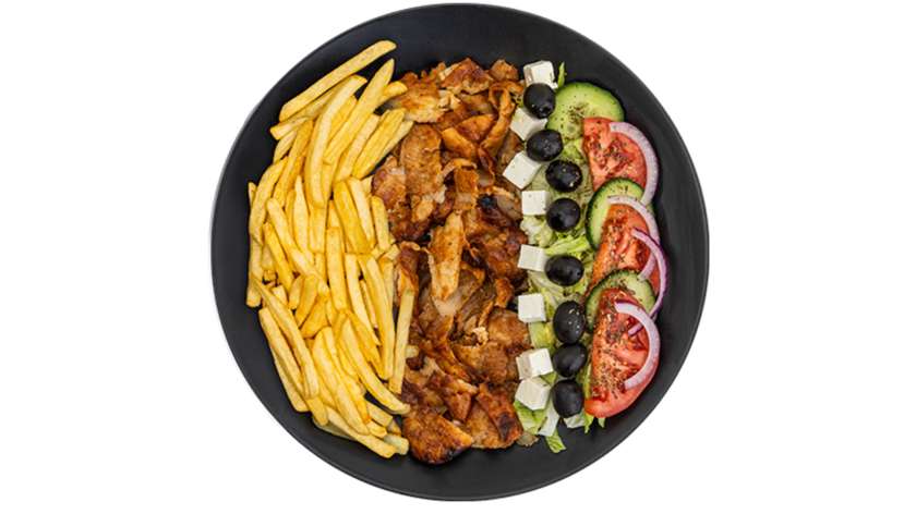 Kebap Greco na talerzu