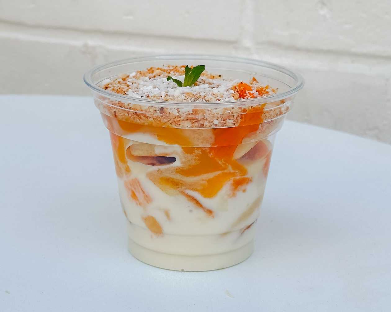 Mango mini pancakes
