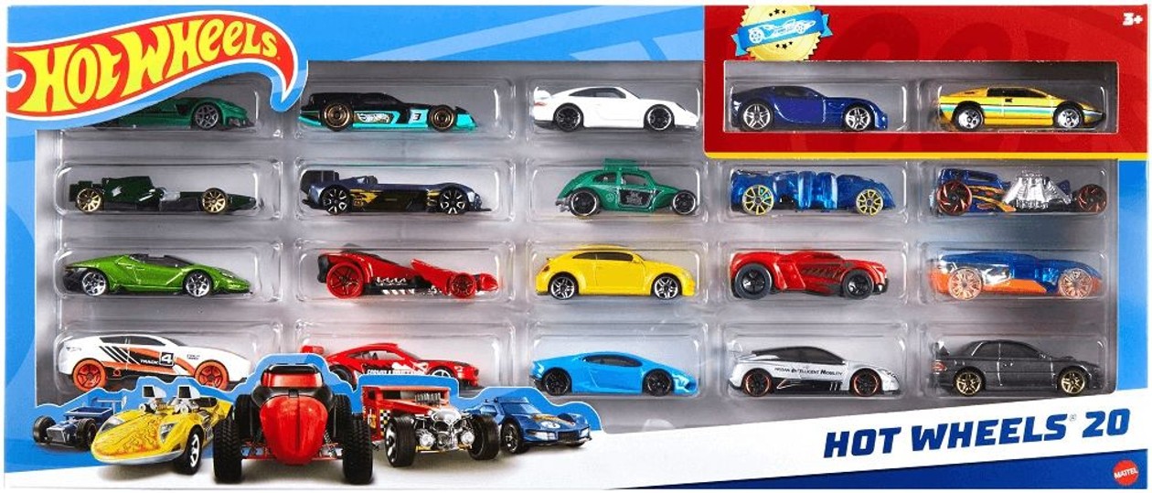 Set 20 masinute Hot Wheels, Multicolor