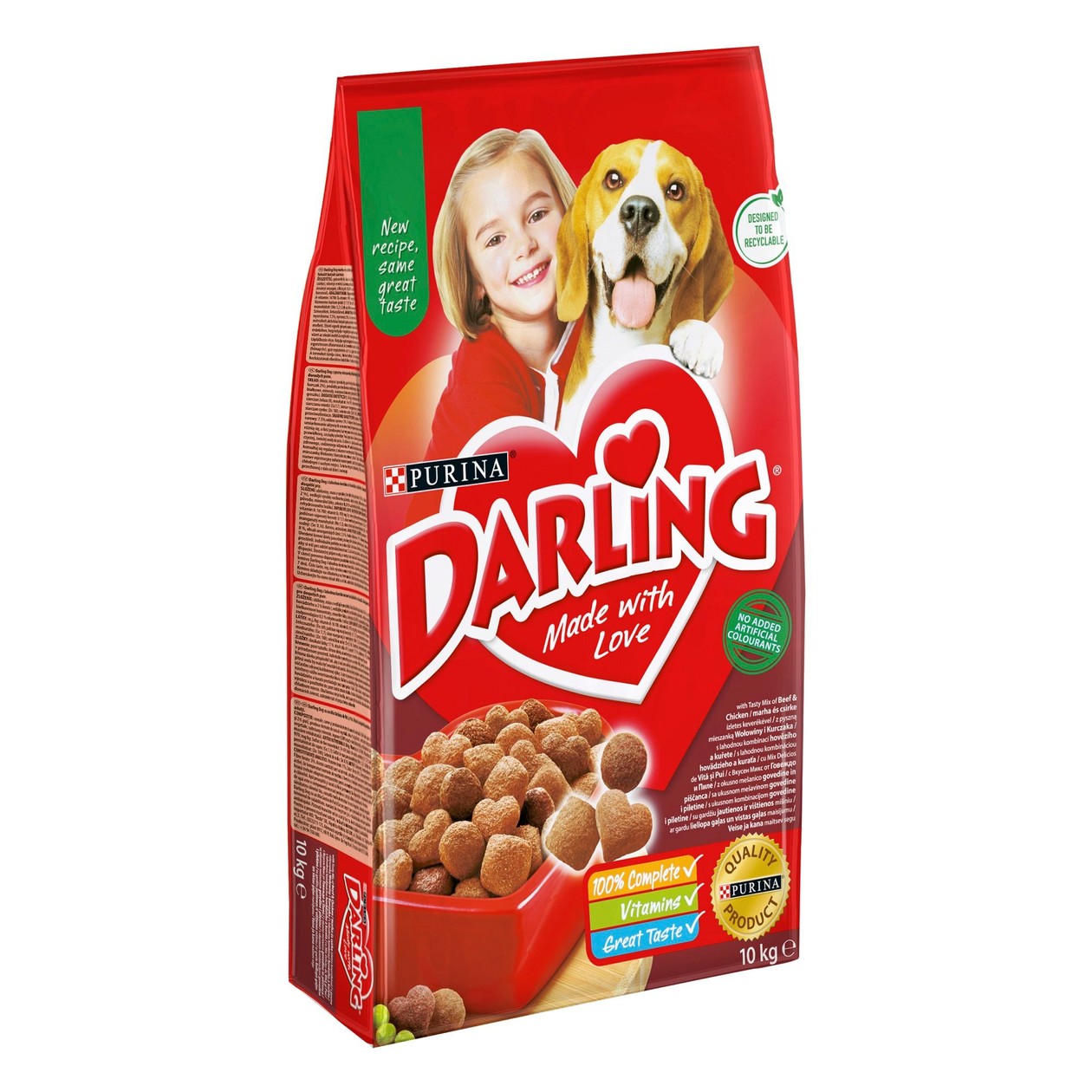 Darling Adult, cu Vita, Pui si Legume, hrana uscata pentru caini, 10 kg