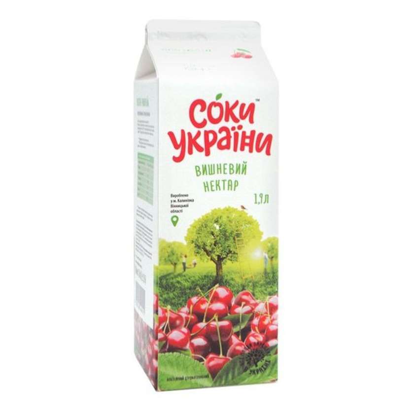 Сок вишневый "Соки України" 1л