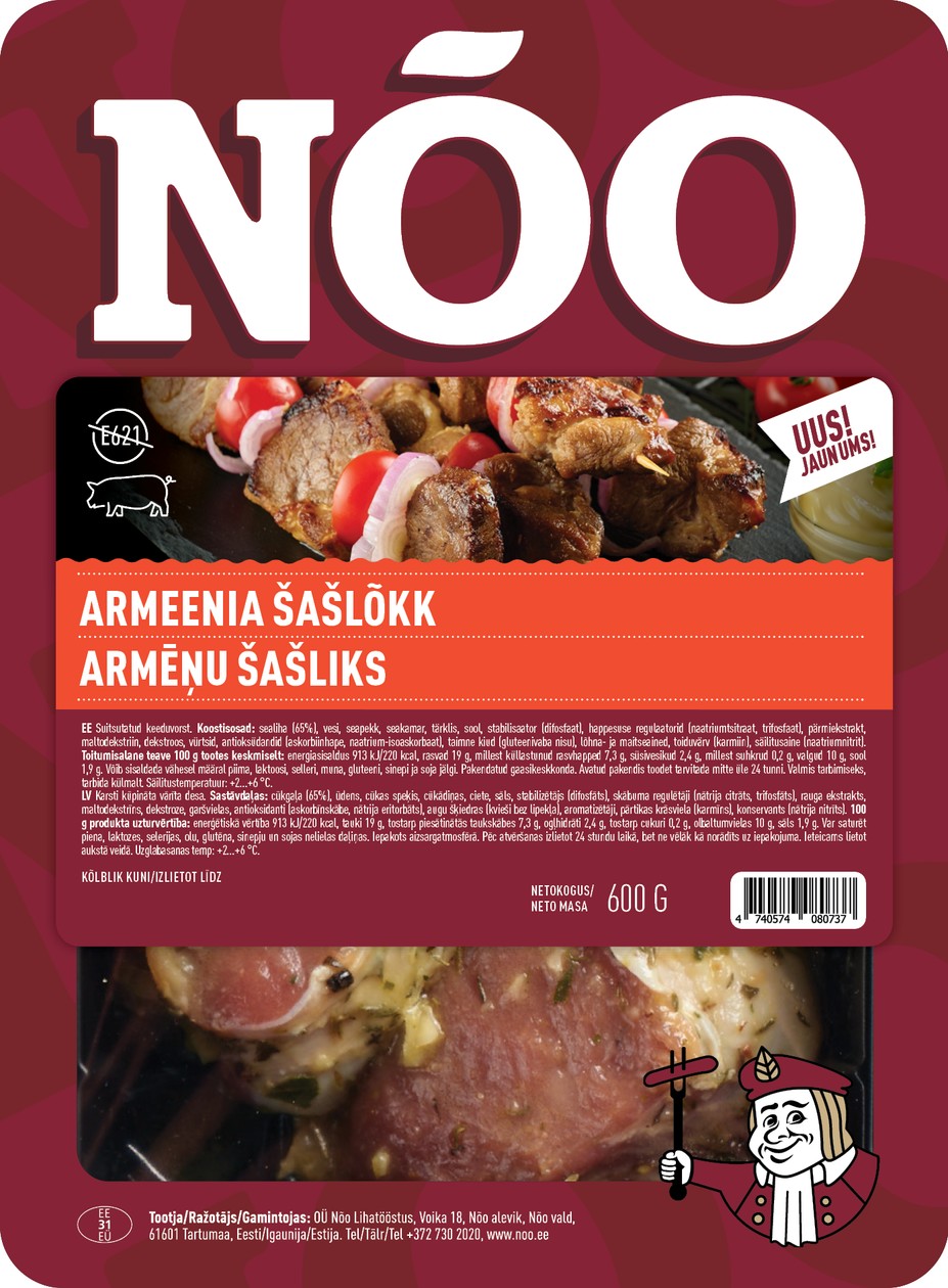 NOO, Armēņu šašliks 600 g (termiņa atlaide)