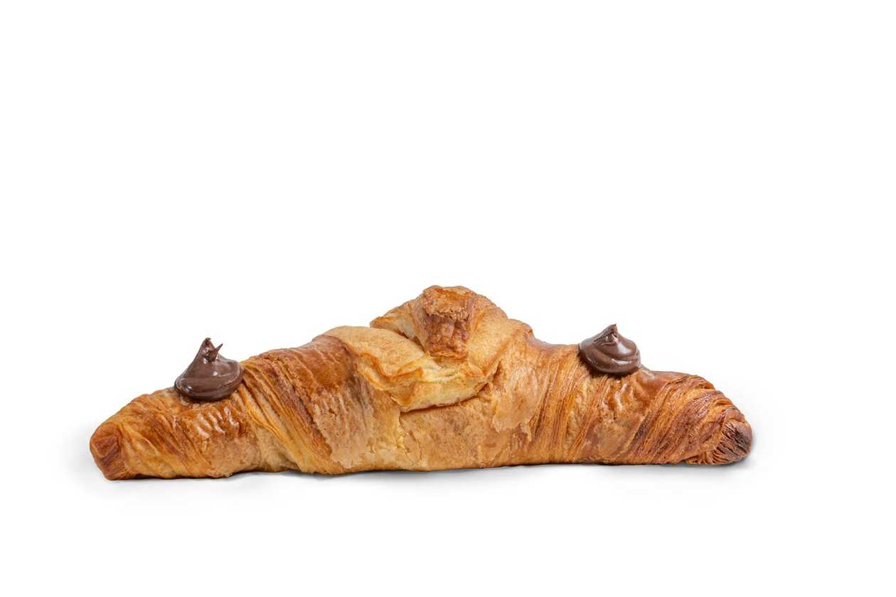 Freshly Baked Croissant Filled with Hazelnut