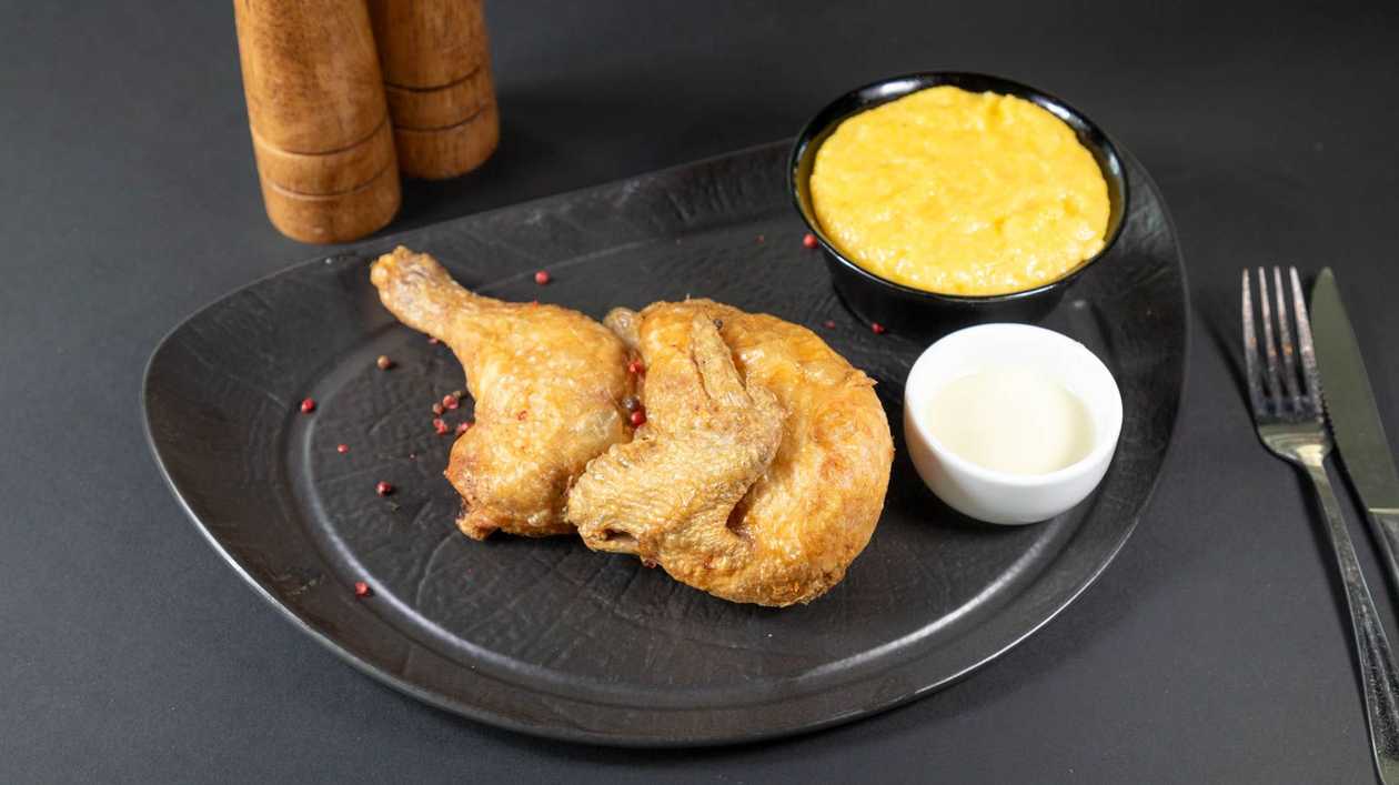 Chicken in the Cauldron with Polenta