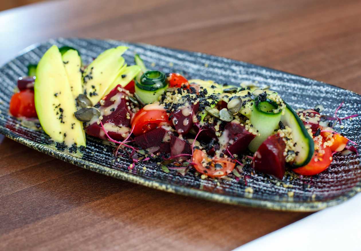 Cold roasted beetroot salad
