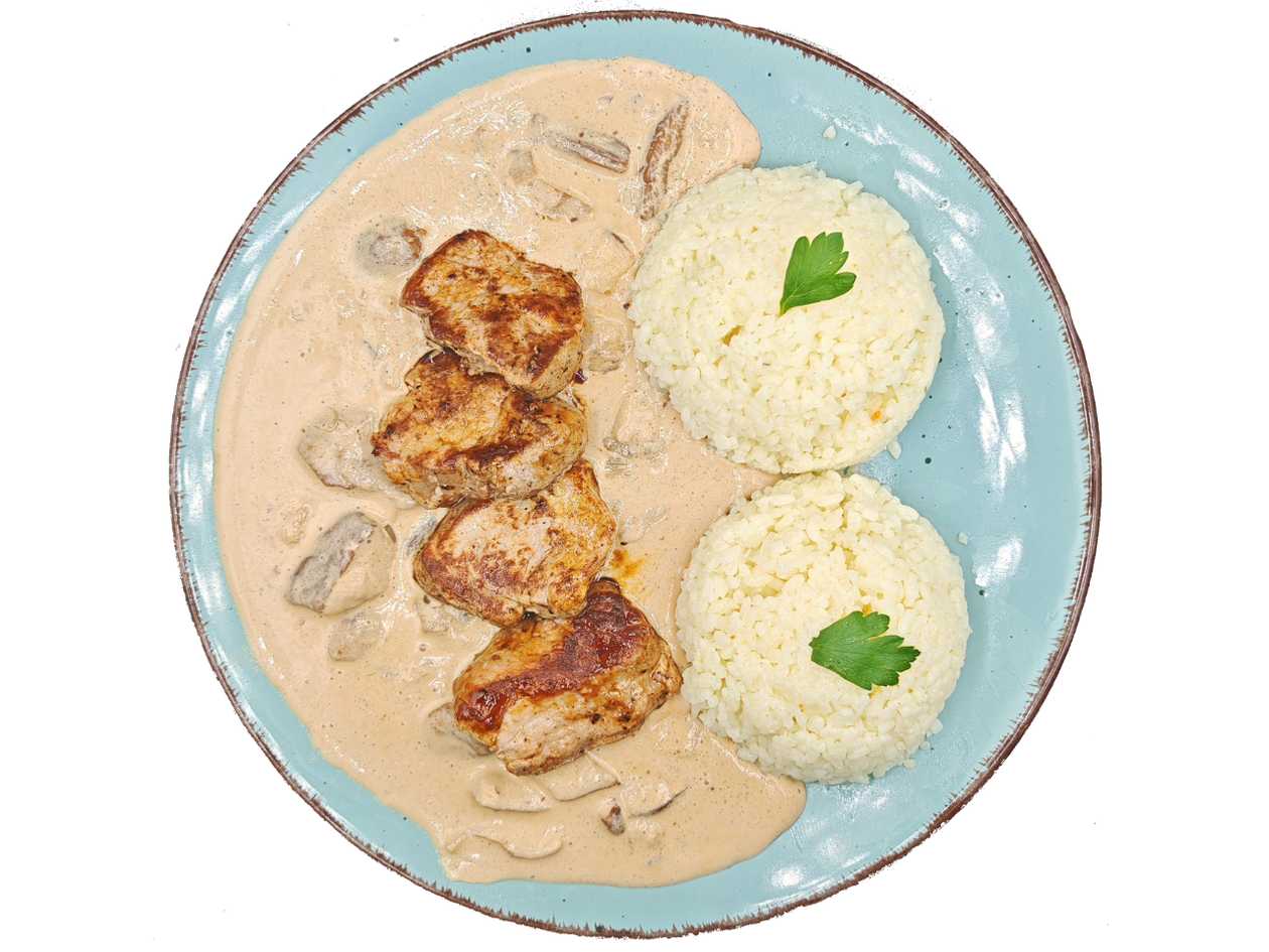 Pork tenderloin with summer bolete