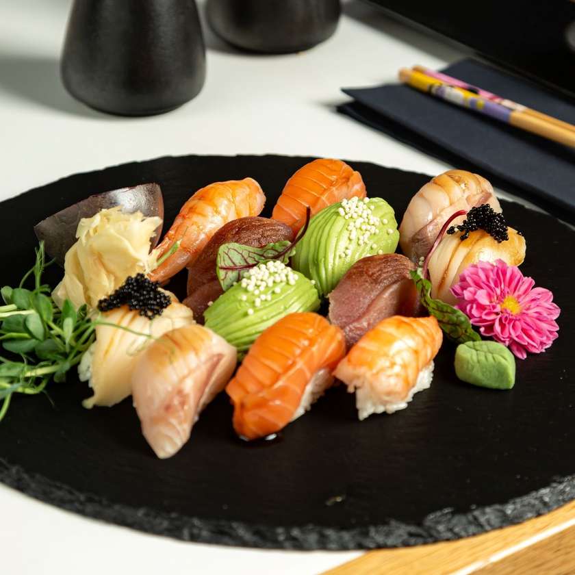 Nigiri shrimp cooked