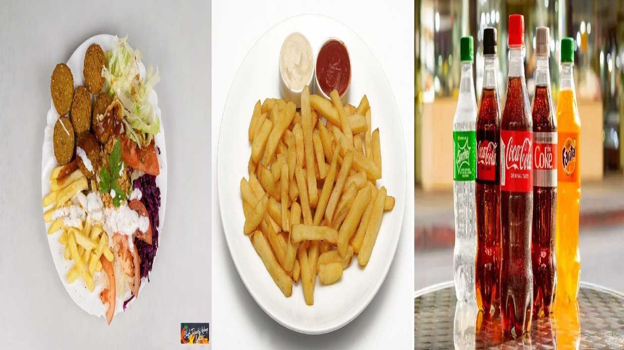 Falafel Tanier menu+hranolky+napoj