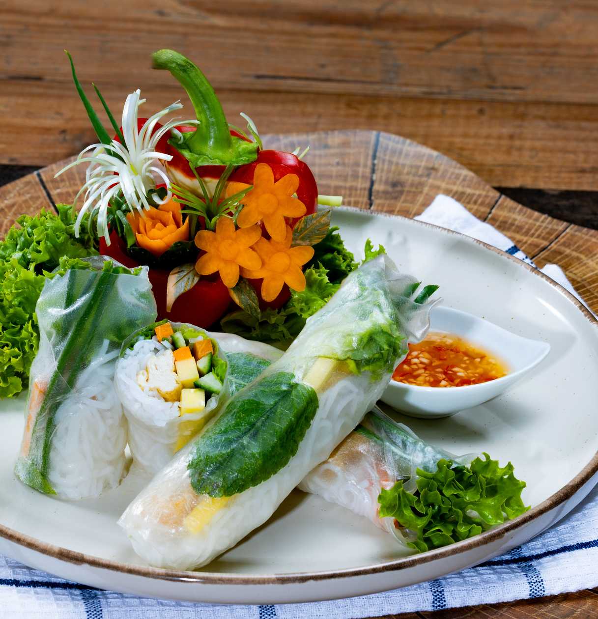 Rulouri de tofu cu legume