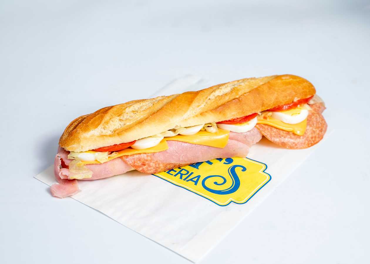 Baguette Salami , Cheese & Eggs