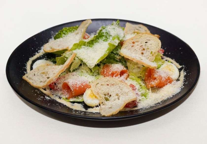 Caesar Salad with Salmon
