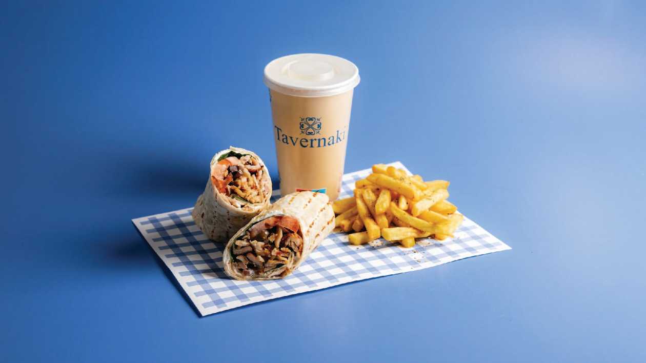 Chicken Greek Combination Wrap Γεύμα Κανονικό