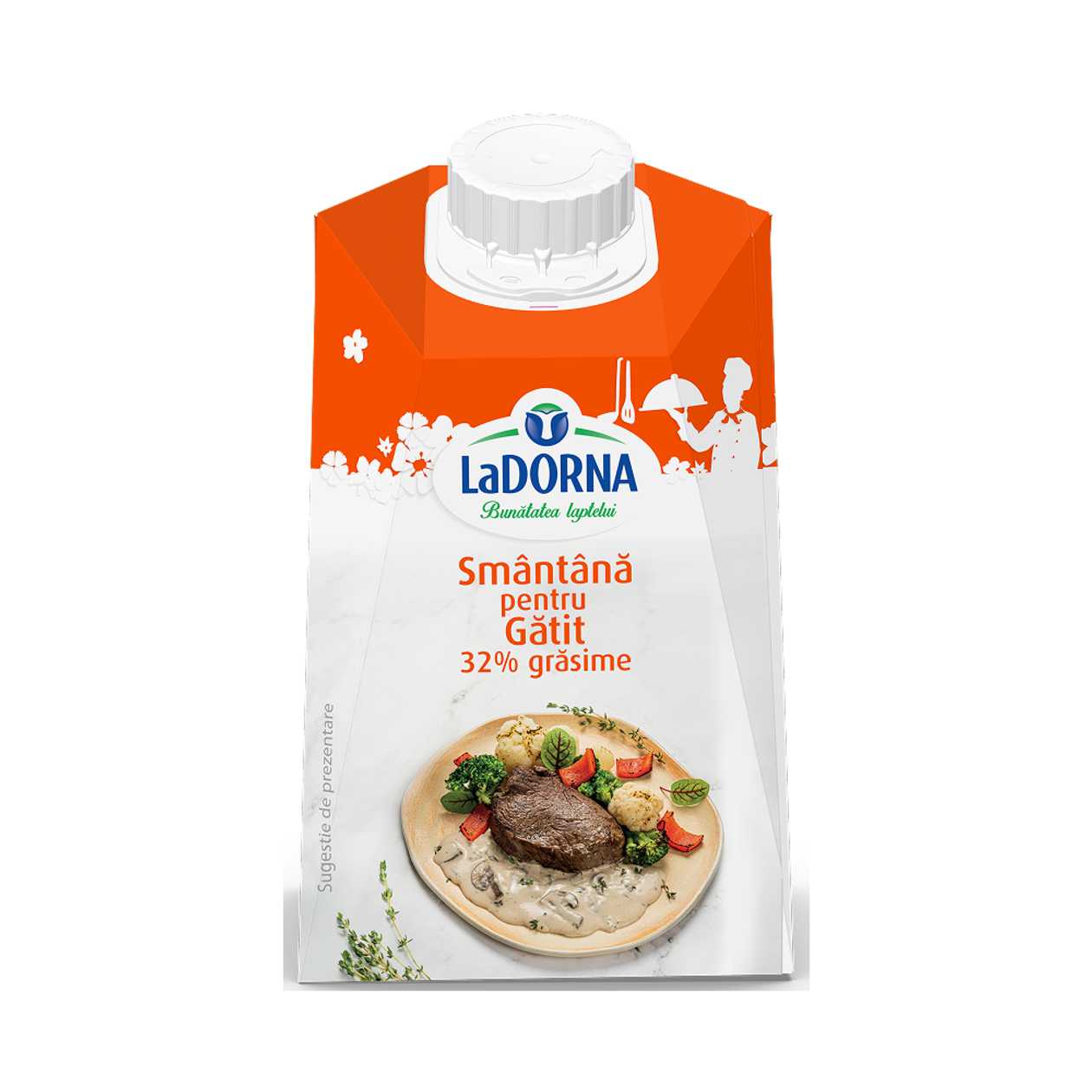 LaDorna, Smantana de Gatit UHT 32%, 500 ml (expiră în curând)