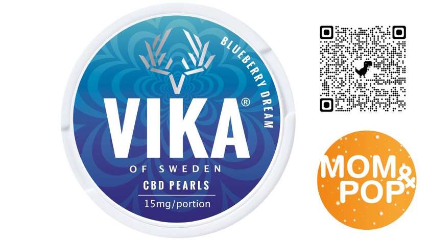π Vika CBD Pearls, 20 pouches, 15mg CBD, 10g / Blueberry Dreams